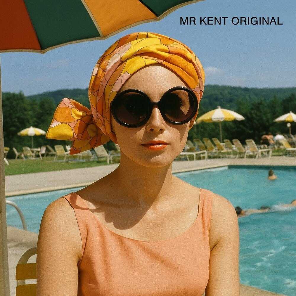 Mr Kent Original Turban Vintage Hat Orange Women MCM Mid Century Retro 60s